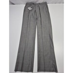 Rossetti Uomo Dress Pants Mens 34x36 Gray Wool Super 150s Straight Unhemmed NWT